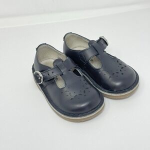 Stride Rite Toddler Leather Mary Jane Shoes Size 7W T Strap Navy Dress Uniform